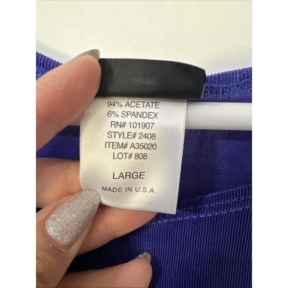 Citiknits 3/4 Sleeve Blouse Top Pants Set Sz L Purple A35020 Lounge Wear VTG - Picture 4 of 16